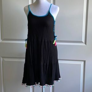Justice Girls Black Swim Coverup Size 14/16